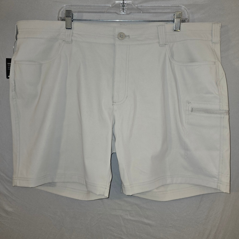Eddie Bauer Rainier Shorts 22W Womens Pumice Beige Stretch Hiking UPF 50 2023 - Picture 1 of 10
